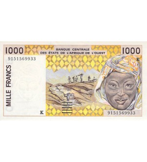 BANQUE DES ETATS DE L'AFRIQUE DE L'OUEST, SENEGAL - 1000 FRANCS 1990