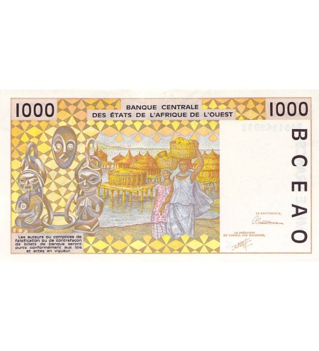 BANQUE DES ETATS DE L'AFRIQUE DE L'OUEST, SENEGAL - 1000 FRANCS 1990