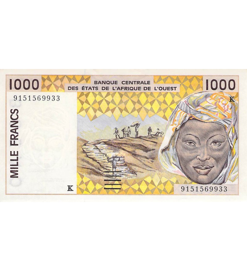 BANQUE DES ETATS DE L'AFRIQUE DE L'OUEST, SENEGAL - 1000 FRANCS 1990