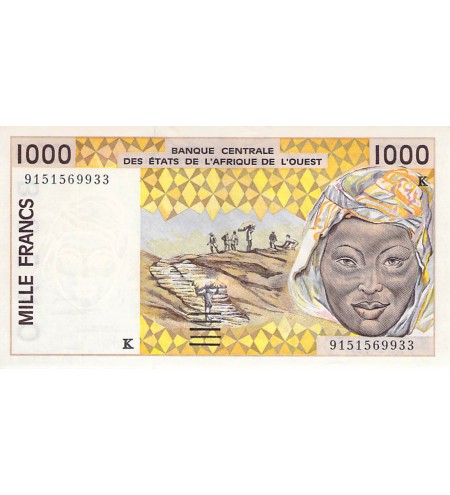 BANQUE DES ETATS DE L'AFRIQUE DE L'OUEST, SENEGAL - 1000 FRANCS 1990