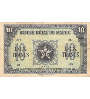 MAROC - 10 FRANCS 01/05/1943