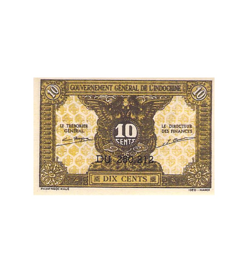 INDOCHINE - 10 CENTS 1942