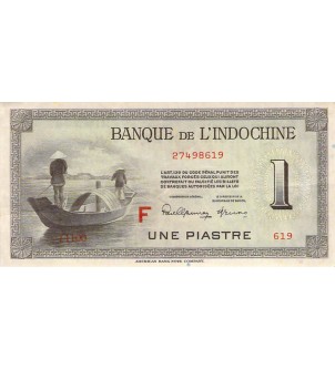INDOCHINE - 1 PIASTRE 1951 SÉRIE F 2