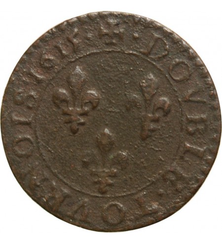 LOUIS XIII - DOUBLE TOURNOIS 1615 X AMIENS