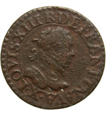 LOUIS XIII - DOUBLE TOURNOIS 1615 X AMIENS