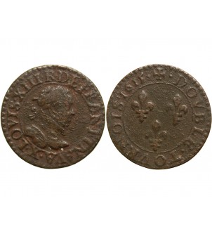 LOUIS XIII - DOUBLE TOURNOIS 1615 X AMIENS 2