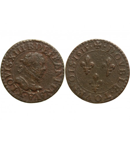 LOUIS XIII - DOUBLE TOURNOIS 1615 X AMIENS