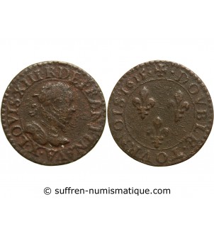 LOUIS XIII - DOUBLE TOURNOIS 1615 X AMIENS