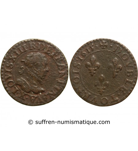 LOUIS XIII - DOUBLE TOURNOIS 1615 X AMIENS