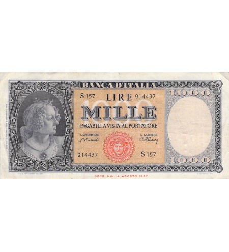 ITALIE - 1000 LIRE 10/02/1948