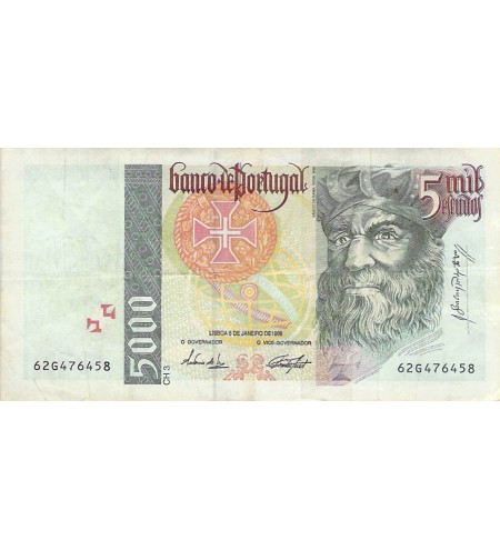 PORTUGAL, VASCO DE GAMA - 5000 ESCUDOS 05/01/1995