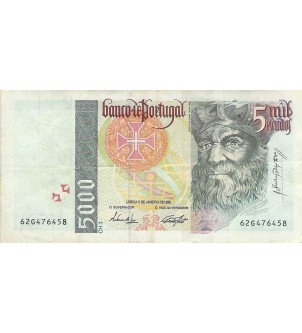 PORTUGAL, VASCO DE GAMA - 5000 ESCUDOS 05/01/1995 2