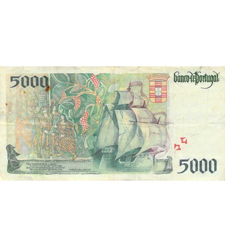 PORTUGAL, VASCO DE GAMA - 5000 ESCUDOS 12/09/1996