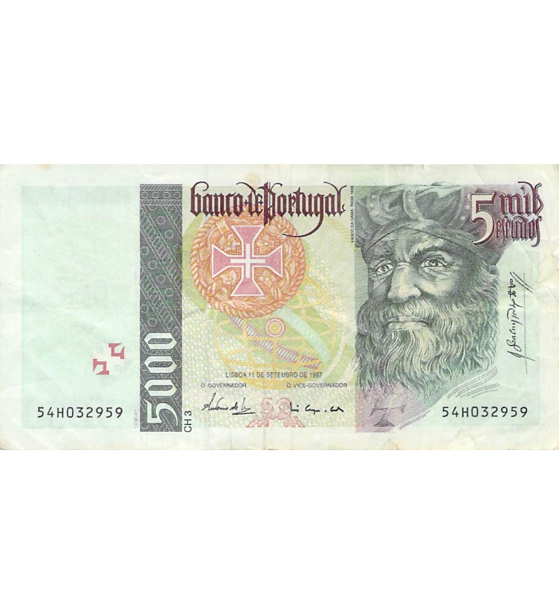 PORTUGAL, VASCO DE GAMA - 5000 ESCUDOS 11/09/1997