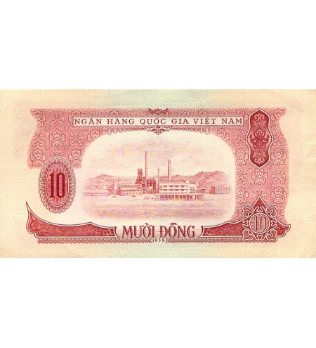 VIÊT NAM DU NORD, HO CHI MINH - 10 DÔNG 1958