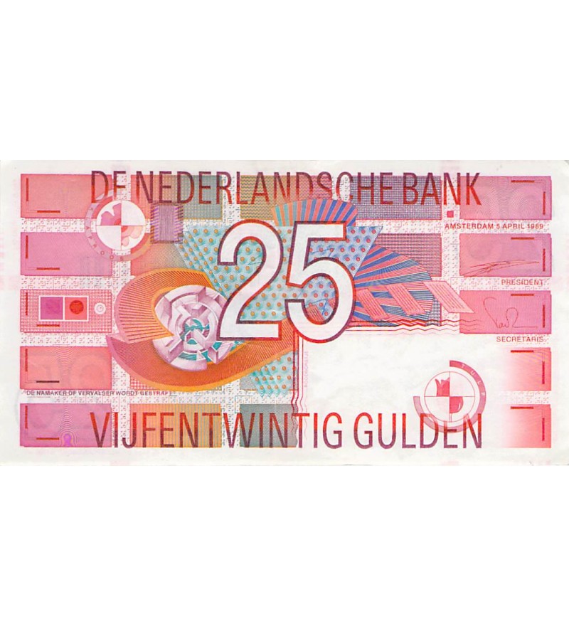 PAYS-BAS - 25 GULDEN 1989