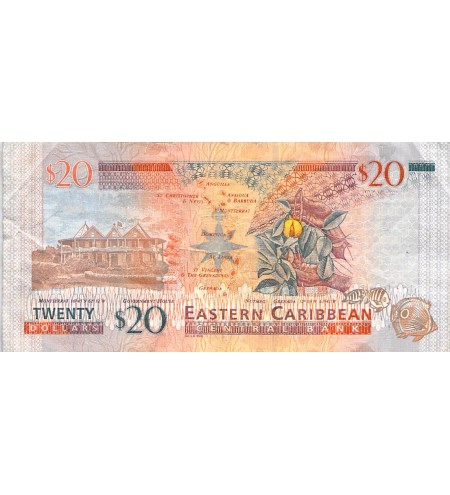 CARAÏBES ORIENTALES, ELISABETH II - 20 DOLLARS 2003