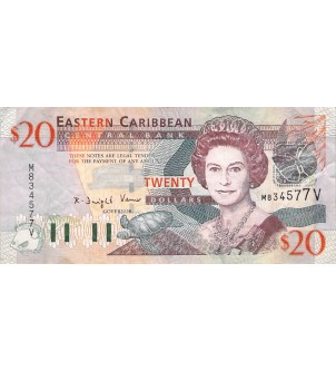 CARAÏBES ORIENTALES, ELISABETH II - 20 DOLLARS 2003 2