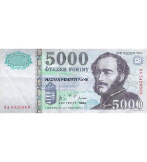 HONGRIE, COMTE SZECHENYI - 5000 FORINT 2005 2