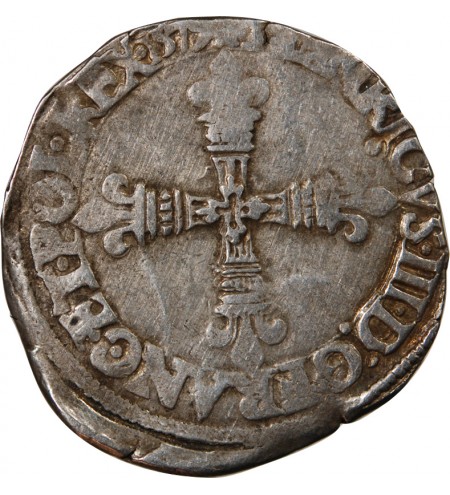 HENRI III - 1/4 ECU ARGENT 1579 T NANTES