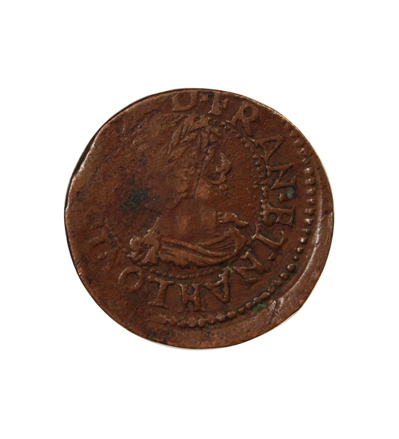 LOUIS XIII - DOUBLE TOURNOIS 1639 H LA ROCHELLE