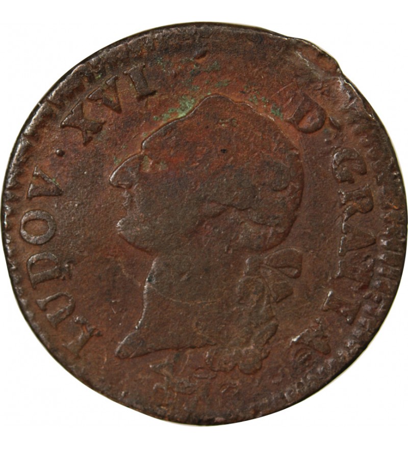 LOUIS XVI - SOL A L'ECU 1788 T NANTES