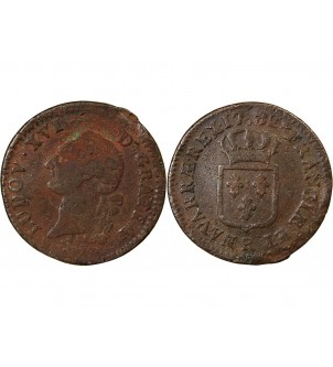 LOUIS XVI - SOL A L'ECU 1788 T NANTES 2