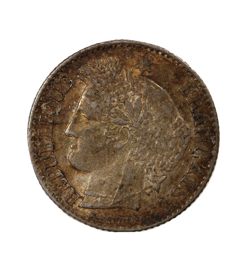 CERES - 20 CENTIMES ARGENT 1850 A PARIS - Oreille Haute