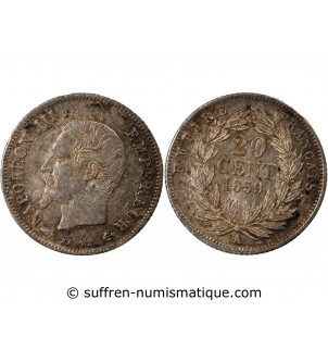 NAPOLEON III - 20 CENTIMES ARGENT 1859 A PARIS
