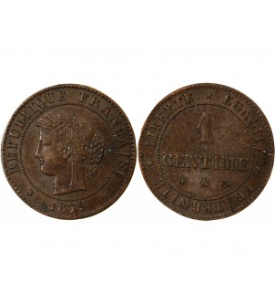 1 centime Bronze 1879 A Paris 2