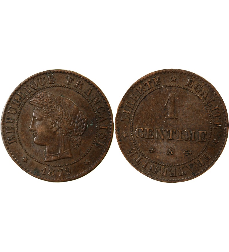 1 centime Bronze 1879 A Paris