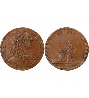Louis XV Jeton Cuivre 1736 2