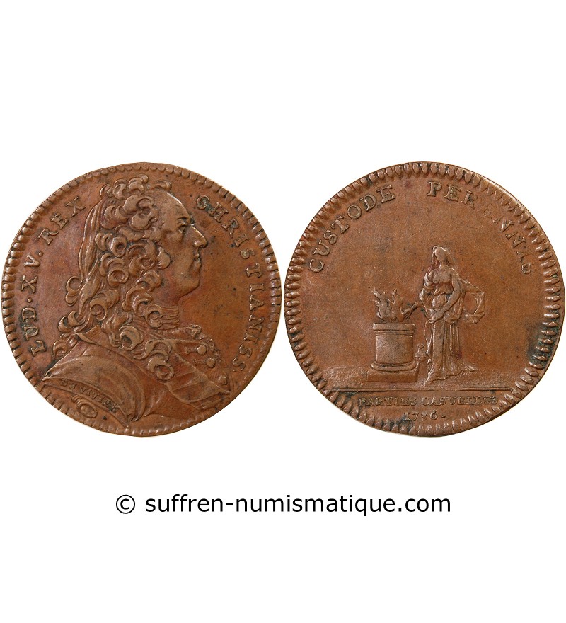 Louis XV 1 jeton Cuivre 1736