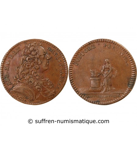 Louis XV 1 jeton Cuivre 1736