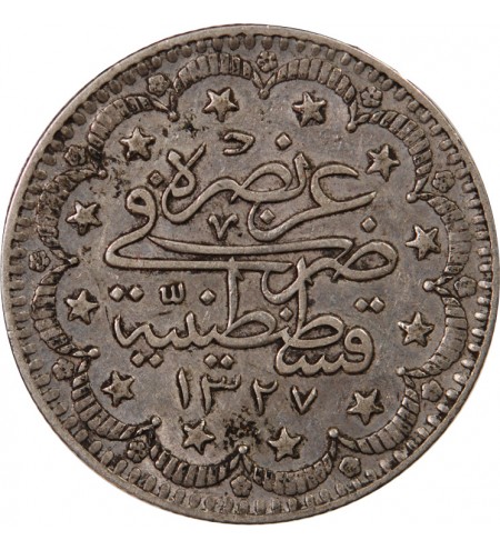 TURQUIE, MEHMET V - 5 KURUSH ARGENT 1911