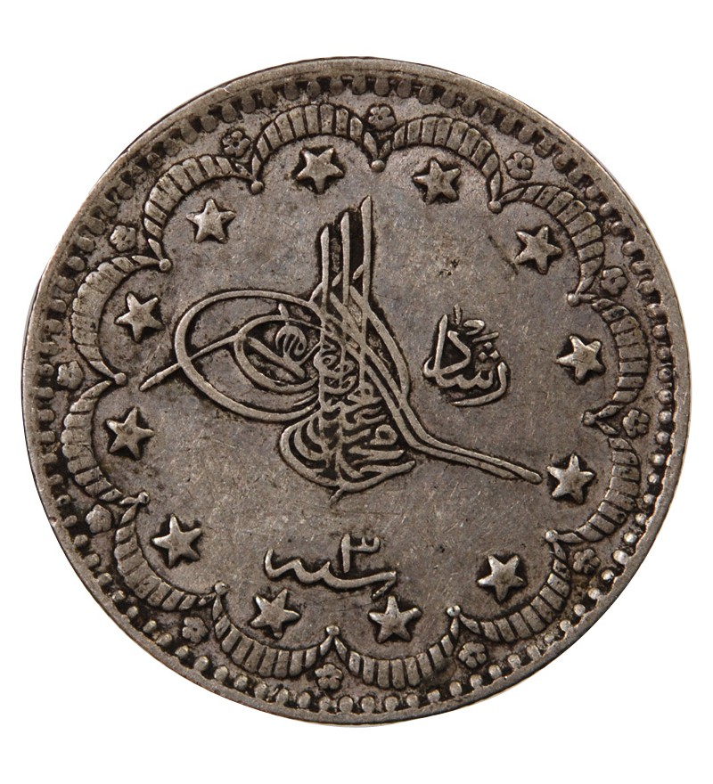 TURQUIE, MEHMET V - 5 KURUSH ARGENT 1911