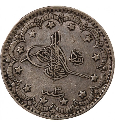 TURQUIE, MEHMET V - 5 KURUSH ARGENT 1911
