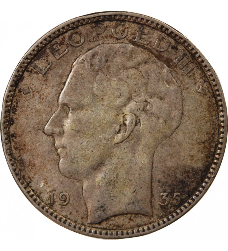 BELGIQUE, LEOPOLD III - 20 FRANCS ARGENT 1935