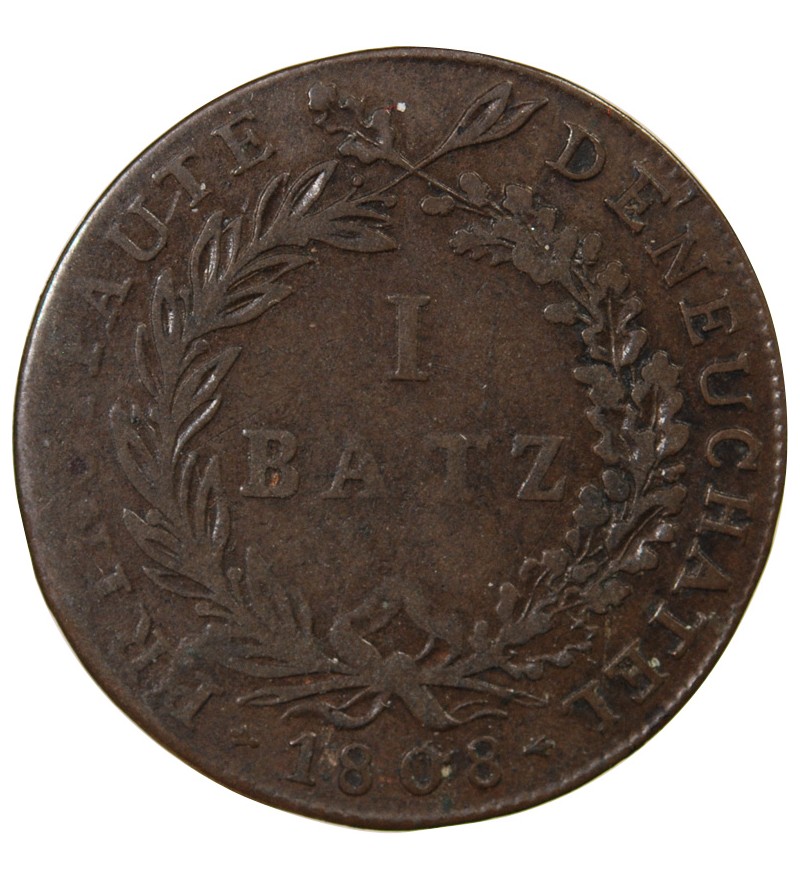 SUISSE, NEUCHÂTEL - 1 BATZ 1808