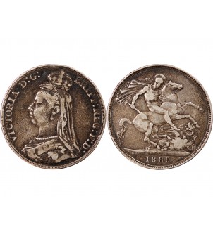 GRANDE-BRETAGNE, VICTORIA - CROWN ARGENT 1891 2