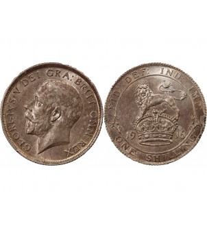 GRANDE-BRETAGNE, GEORGES V - SHILLING ARGENT 1916 2