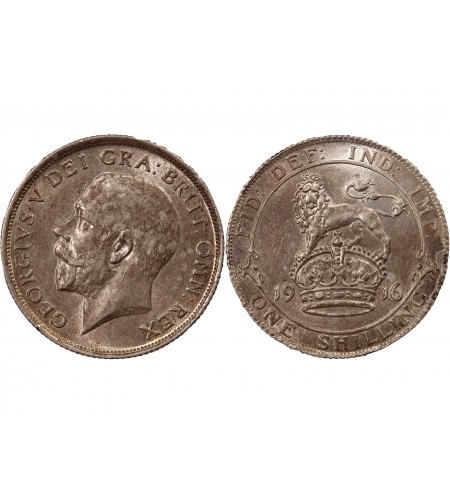 GRANDE-BRETAGNE, GEORGES V - SHILLING ARGENT 1916