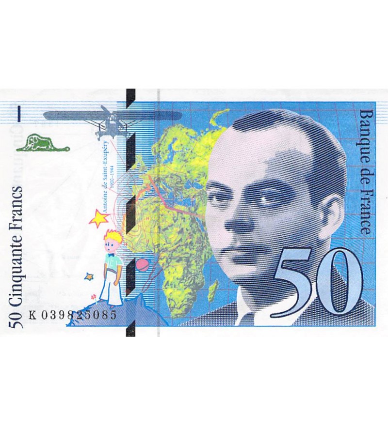 FRANCE, SAINT-EXUPERY - 50 FRANCS 1997 - SUP+