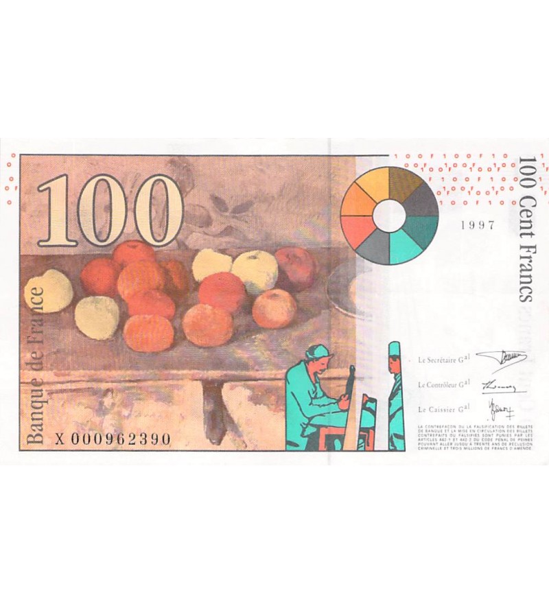 FRANCE, CEZANNE - 100 FRANCS 1997 - SUP