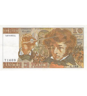 FRANCE, BERLIOZ - 10 FRANCS 06/03/1975 - SÉRIE G.169 - TTB+