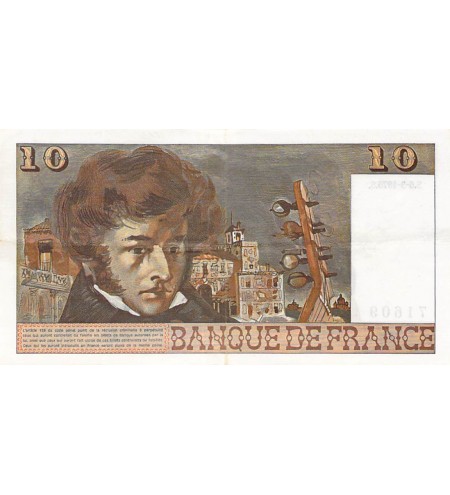 FRANCE, BERLIOZ - 10 FRANCS 06/03/1975 - SÉRIE G.169 - TTB+