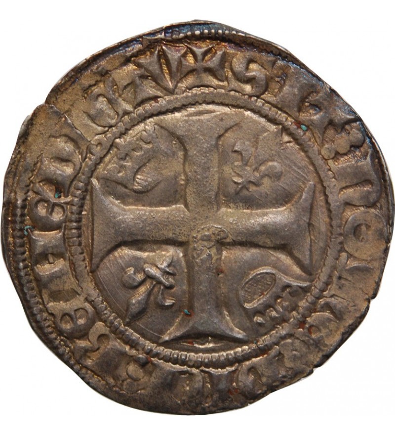 CHARLES VI﻿ LE FOU - BLANC "Dit Guénar" TOURNAI 1380 / 1422