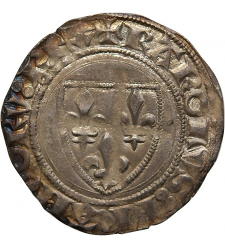 CHARLES VI﻿ LE FOU - BLANC "Dit Guénar" TOURNAI 1380 / 1422