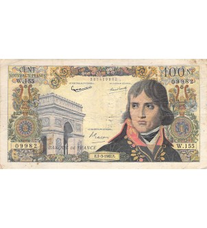 FRANCE, BONAPARTE - 100 NF 01/03/1962 - SÉRIE W.155 - TB 2