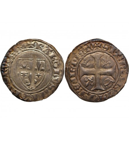 CHARLES VI﻿ LE FOU - BLANC "Dit Guénar" TOURNAI 1380 / 1422